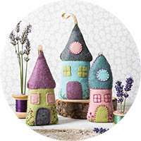 Corinne Lapierre Lavender Houses Felt Craft Kit