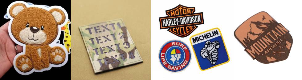 CCD camera laser cutting patches, embroidery patch, leather patch, velcro patch, cordura patch, etc.