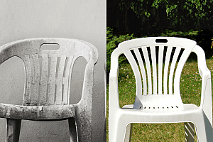 Laser Cleaned Plastic Chair