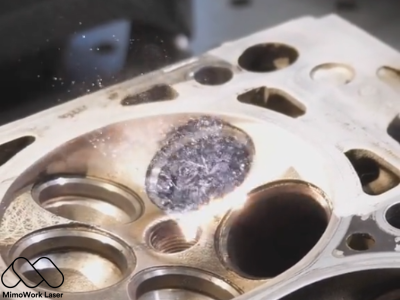 Laser Cleaning Car Engine