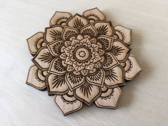 Laser Cut Wood Crafts Flower