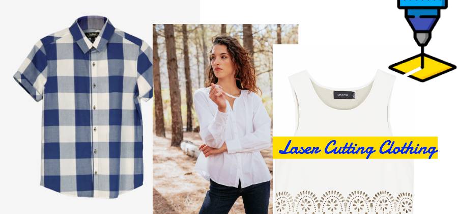 laser cutting shirt and blouse, clothing