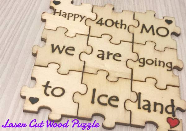 laser cutting wood puzzle