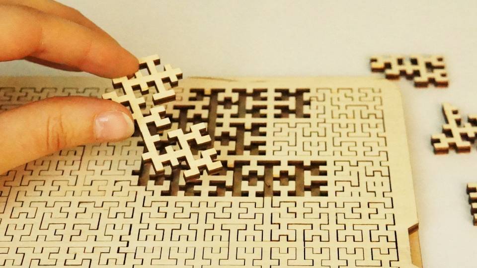 laser cutting wood puzzle