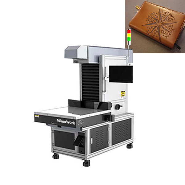 Galvo laser engraving machine for leather