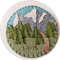 Tn Felt Wool Embroidery Mountains 15